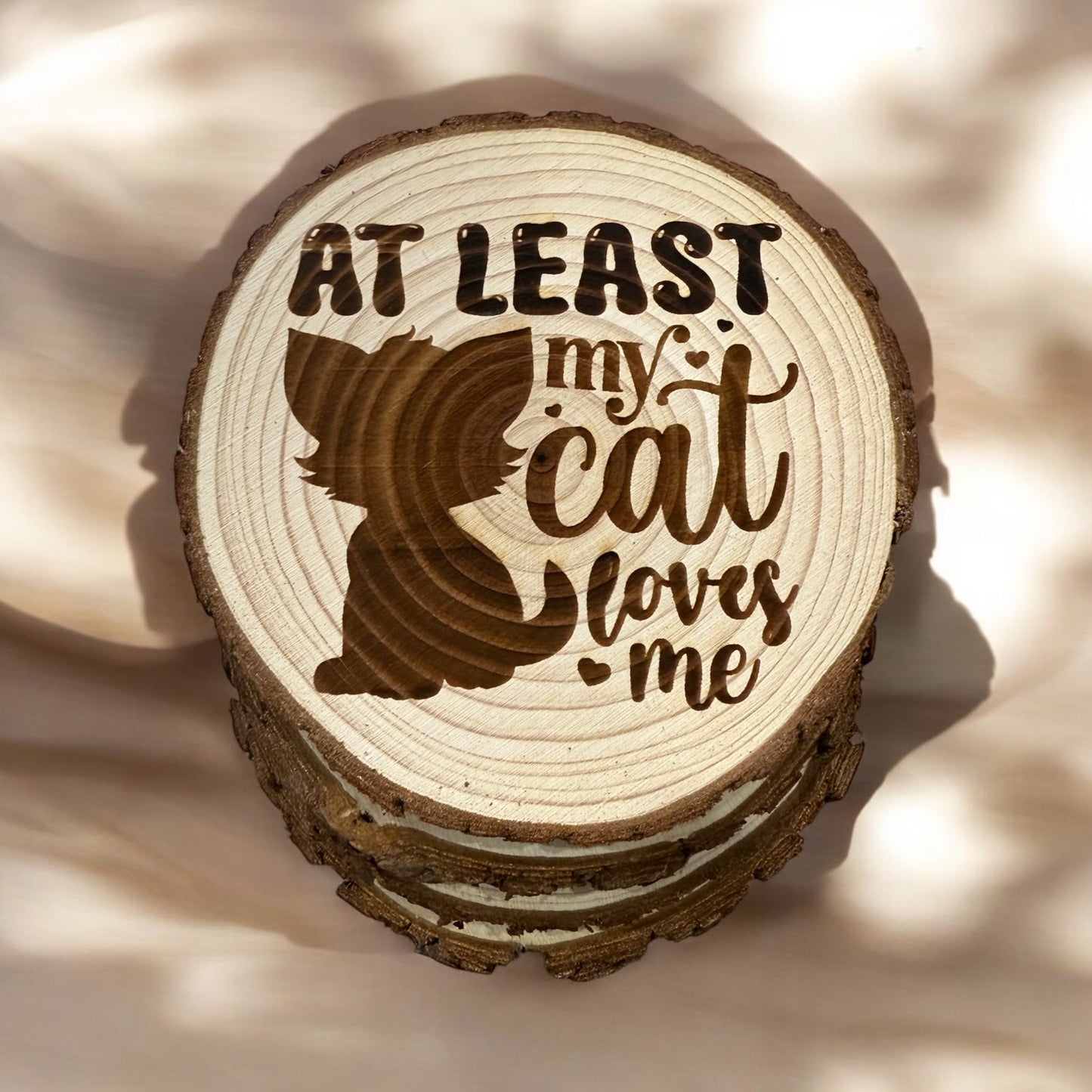 Single persons Valentines Day decorative drink coasters set of 4 with cats