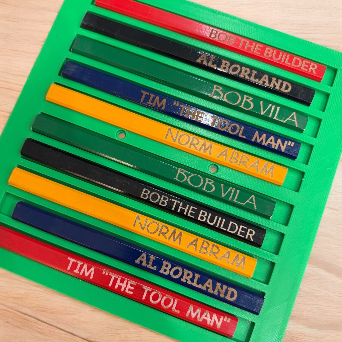 Personalized custom laser engraved carpenters buiders pencils set of 10